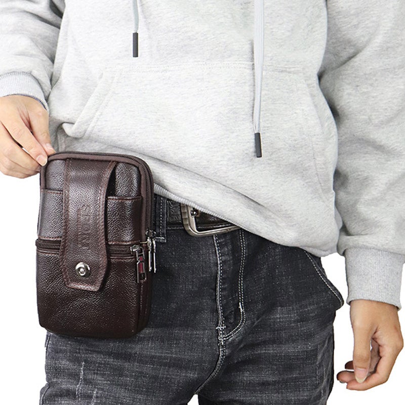 Joris | Vintage Leather Men's Crossbody Fanny Pack with Adjustable Strap