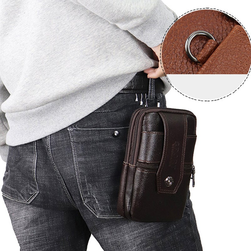 Joris | Vintage Leather Men's Crossbody Fanny Pack with Adjustable Strap