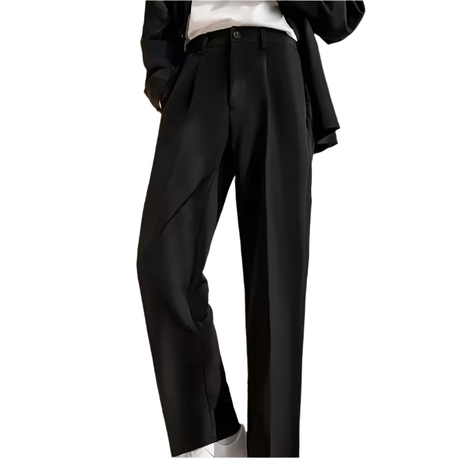 Men's Casual High Waisted Trousers