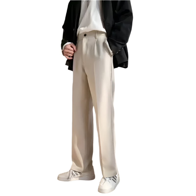 Men's Casual High Waisted Trousers