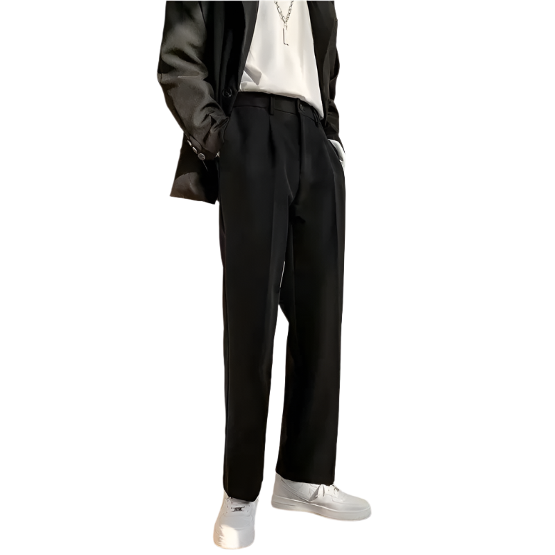 Men's Casual High Waisted Trousers