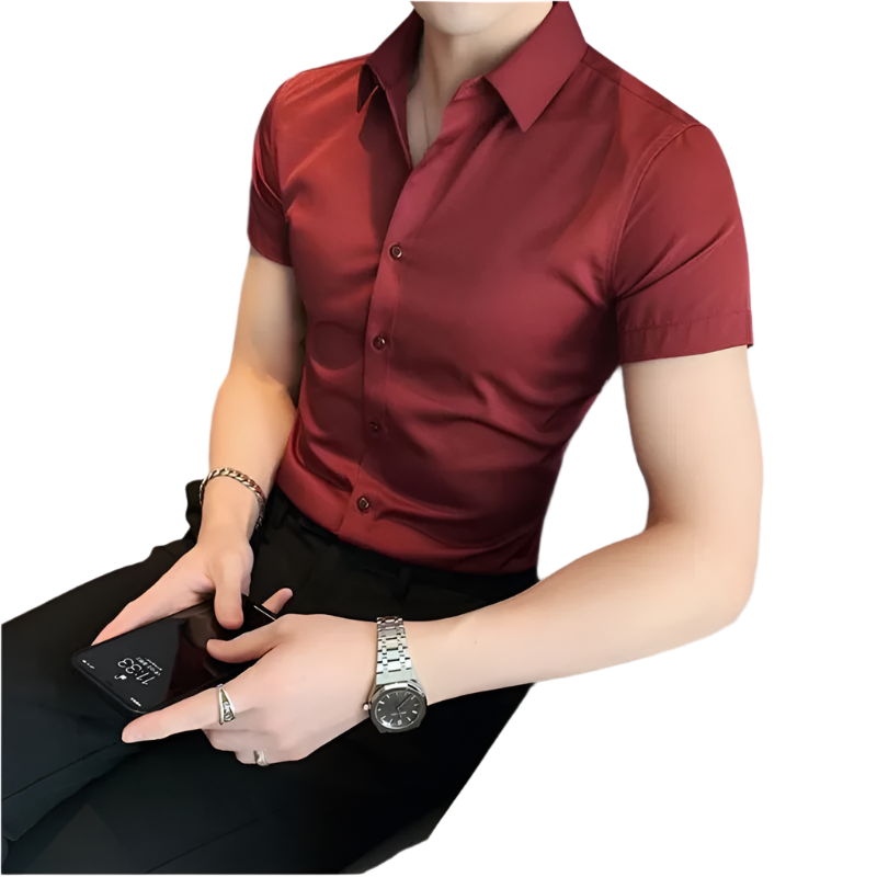 Men's Slim-fit Short-sleeve Shirt