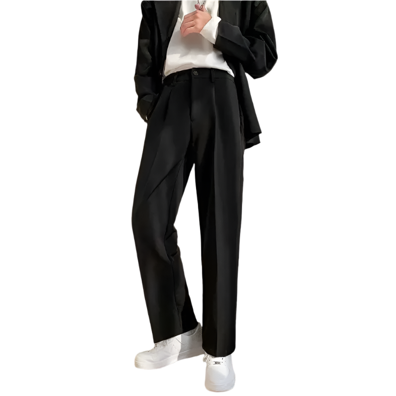 Men's Casual High Waisted Trousers