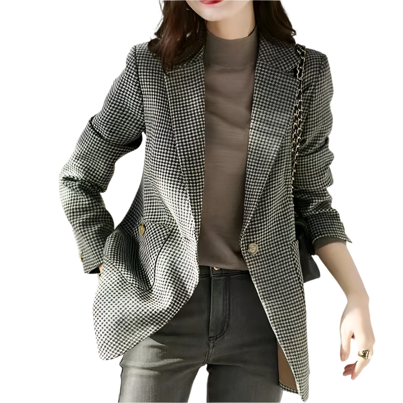 Women's Skinny Plaid Blazer