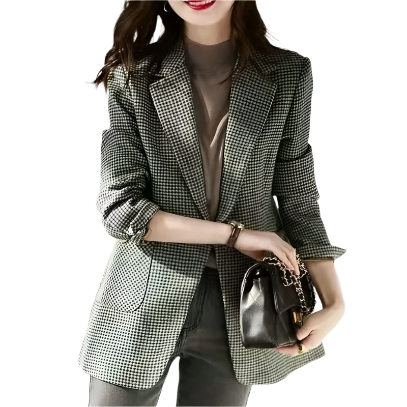 Women's Skinny Plaid Blazer