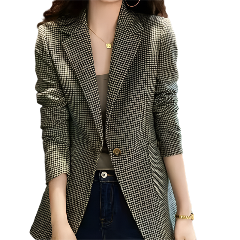 Women's Skinny Plaid Blazer