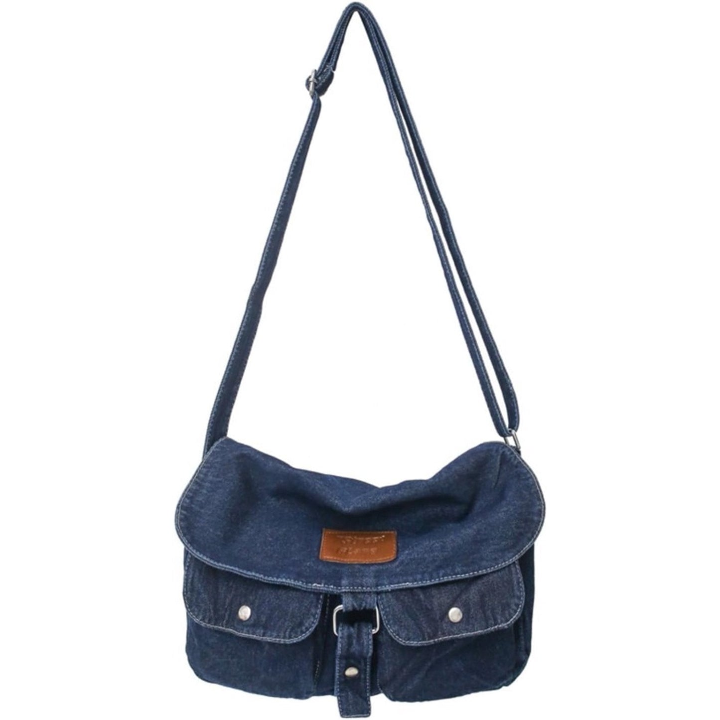 Abby | Spacious Multi-pocket Trendy Denim Crossbody Messenger Bag