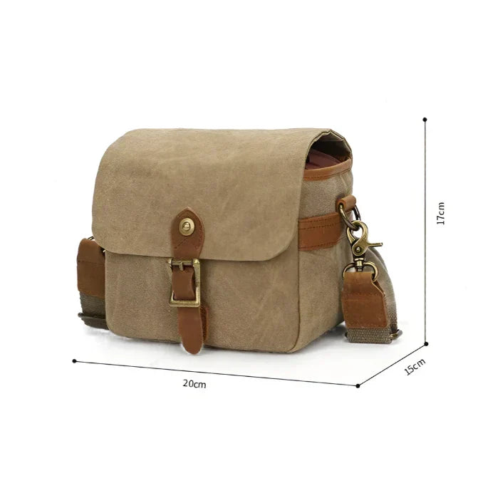 Ryder | Retro Canvas DSLR Camera Messenger Bag