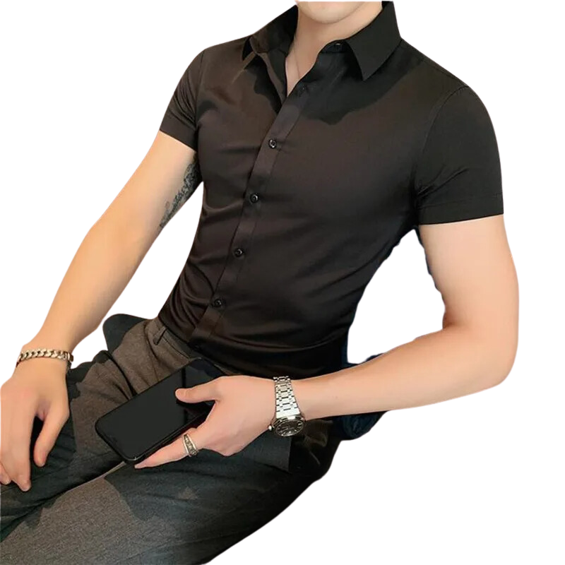 Men's Slim-fit Short-sleeve Shirt