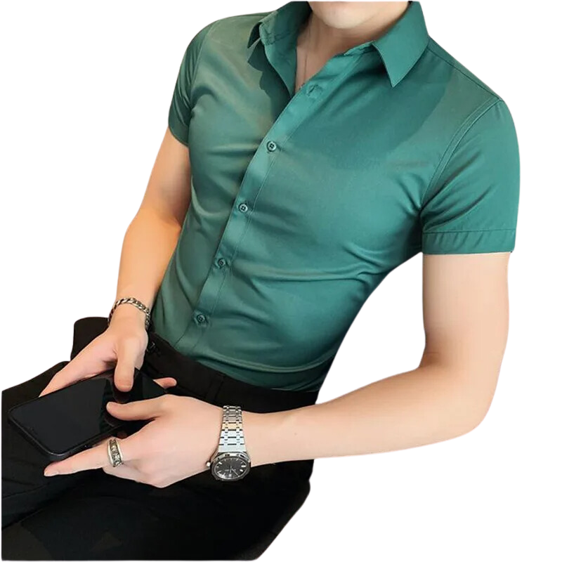 Men's Slim-fit Short-sleeve Shirt